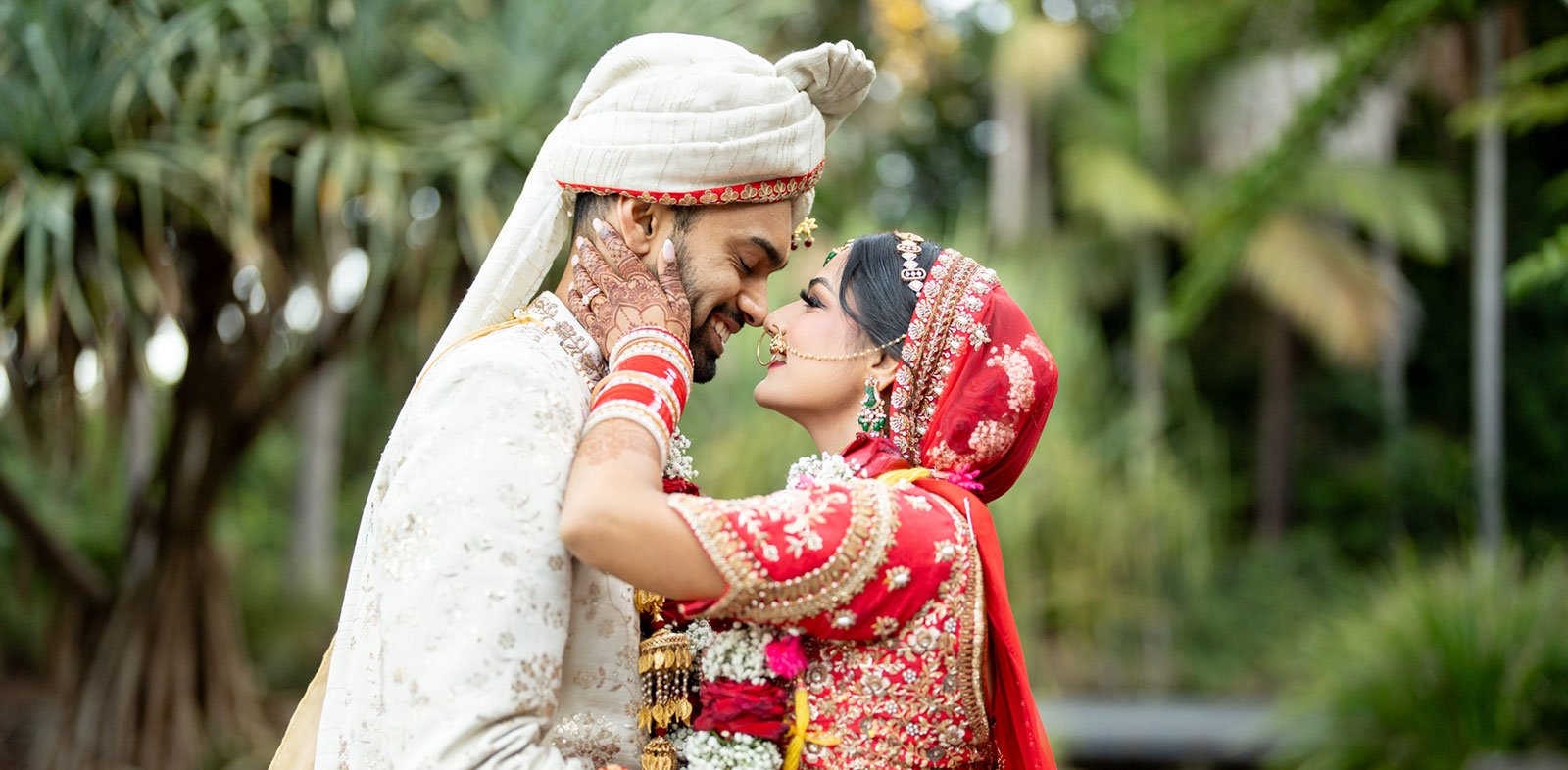 Sheryl and Rahil wedding story banner
