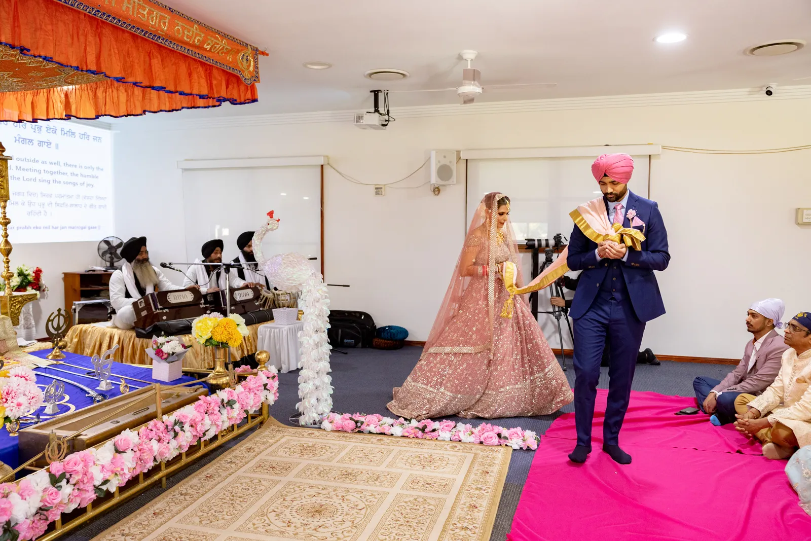 Punjabi wedding family celebration