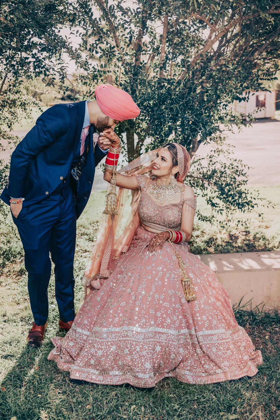 Candid Punjabi wedding moment
